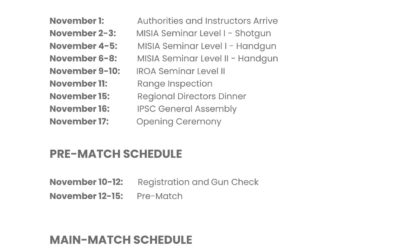 Official Schedule of Events Now Available
